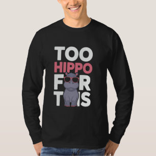 Camiseta Cute Hippo Amante Adorável Animais Bebês Vida Selv