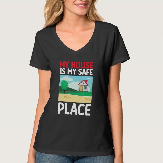 Camiseta Cute Home Sweet House Family Safe Place Parents (Frente)