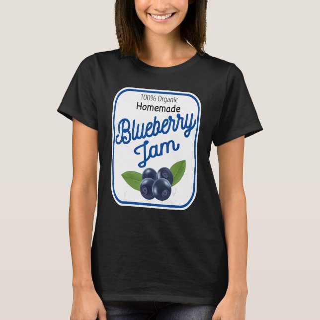 Camiseta Cute Homemade Blueberry Jam Easy Lazy Halloween Co (Frente)