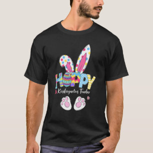Camiseta Cute Hoppy Kindergarten Teacher Bunny Egg Rabbit E