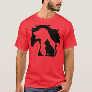 Camiseta Cute Horse Dog Cat Lover  Women Mother's Day 