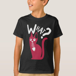 Camiseta Cute Humor Diversão Piada Gato Preto e Magenta Car