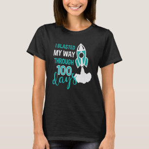 Camiseta Cute I Blasted Way Através De 100 Dias Professor K