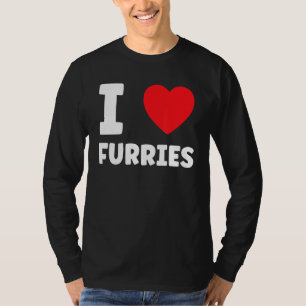 Camiseta Cute I Heart Furries Furry Fandom Love