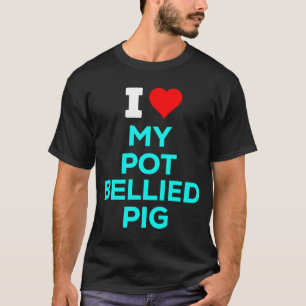 Camiseta Cute I Heart Love My Pote Bellying Cyan Teal Blu