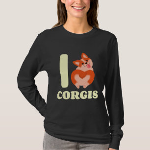 Camiseta Cute I Love Corgi Heart Bumbum