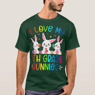 Camiseta Cute I Love My 4th Grade Bunnies Bunny Rabbit East
