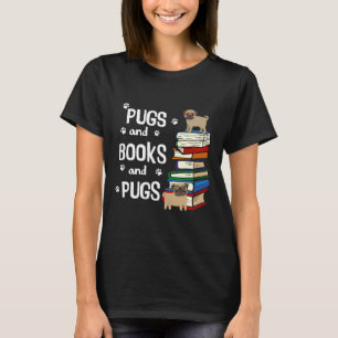 Camiseta Cute I Love Pugs and Books Classic T-Shirt 554
