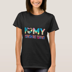 Camiseta Cute I Love Yorkshire Terrier Heart Dia de os namo