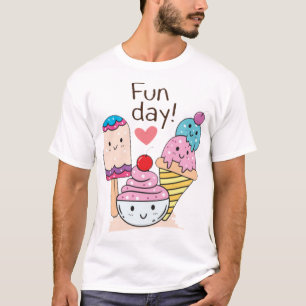 Camiseta Cute ice cream cartoon