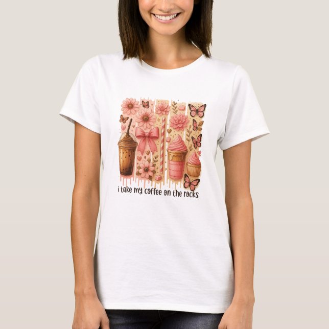 Camiseta Cute Iced Coffee Lover  (Frente)