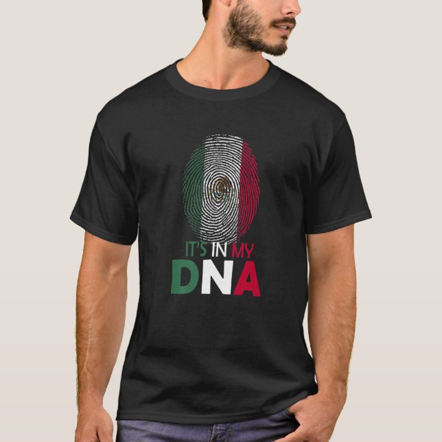 Camiseta Cute It's In My DNA Mexican Flag Mexico Pride Cinc (Frente)