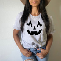 Cute Jack O Lantern Cílios Cinza Feminino Hallowee