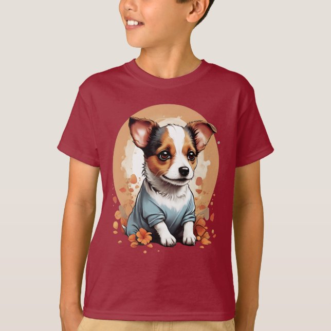 Camiseta Cute Jack Russell Puppy (Frente)