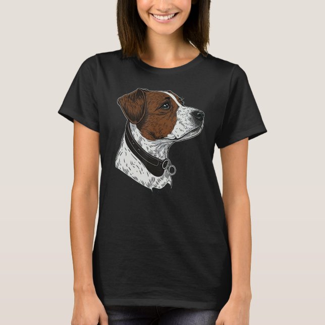 Camiseta Cute Jack Russell Terrier Dog on Jack Russell Terr (Frente)