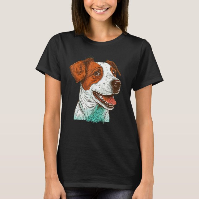 Camiseta Cute Jack Russell Terrier Dog on Jack Russell Terr (Frente)