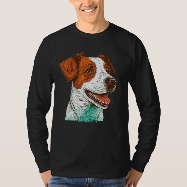 Camiseta Cute Jack Russell Terrier Dog on Jack Russell Terr (Frente)