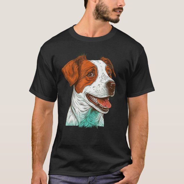 Camiseta Cute Jack Russell Terrier Dog on Jack Russell Terr (Frente)