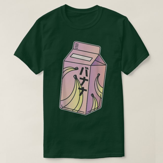 Camiseta Cute Japanese Banana Milk Drink Kawaii Manga Anime (Frente do Design)