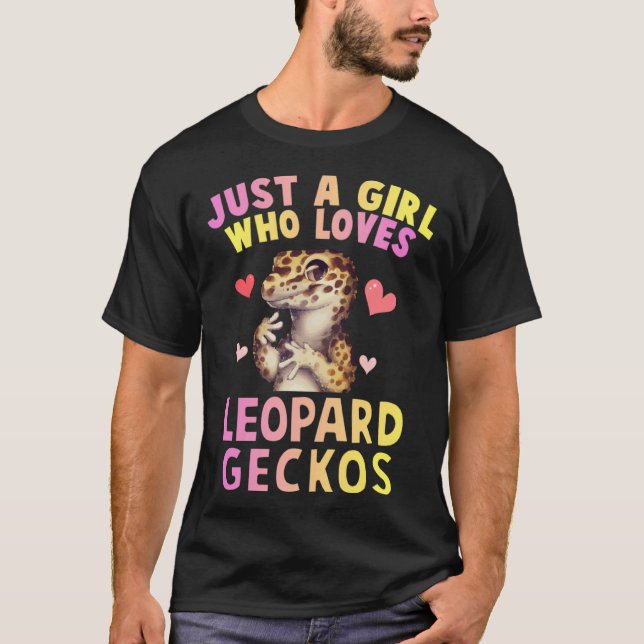 Camiseta Cute Just A Girl Who Loves Leopard Geckos Lizard R (Frente)