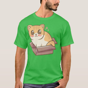 Camiseta Cute Kawaii Anime - Cat Kitten In A Box - Kawaii J