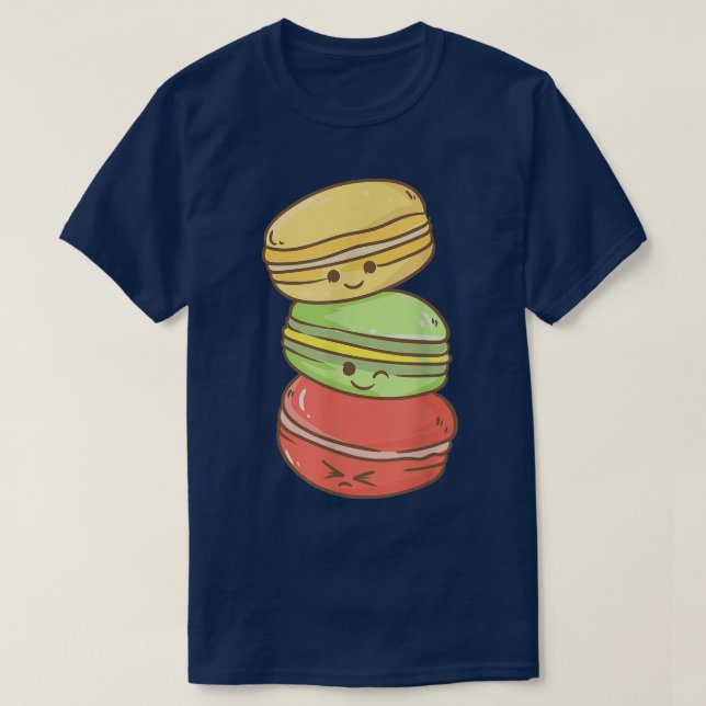 Camiseta Cute Kawaii Anime  Macaroon  Aesthetic Japanese  (Frente do Design)