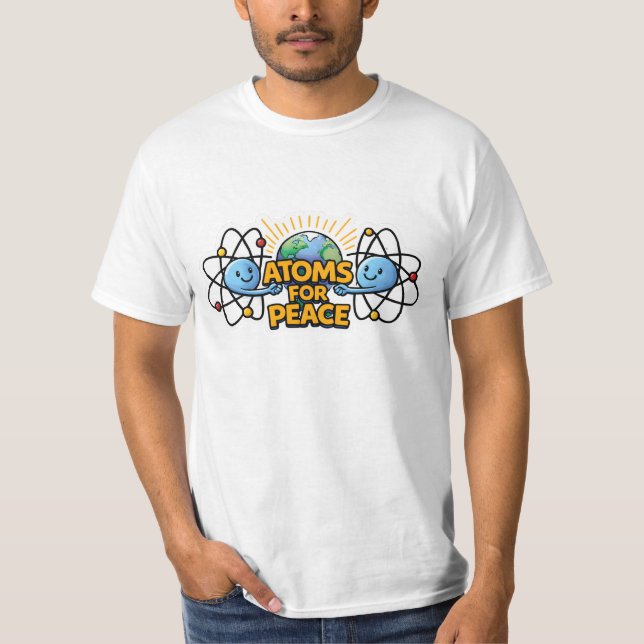 Camiseta Cute Kawaii Atoms For Peace- Science Teach T-Shirt (Frente)