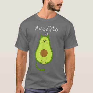 Camiseta Cute Kawaii Avocado Gatinho Avogato