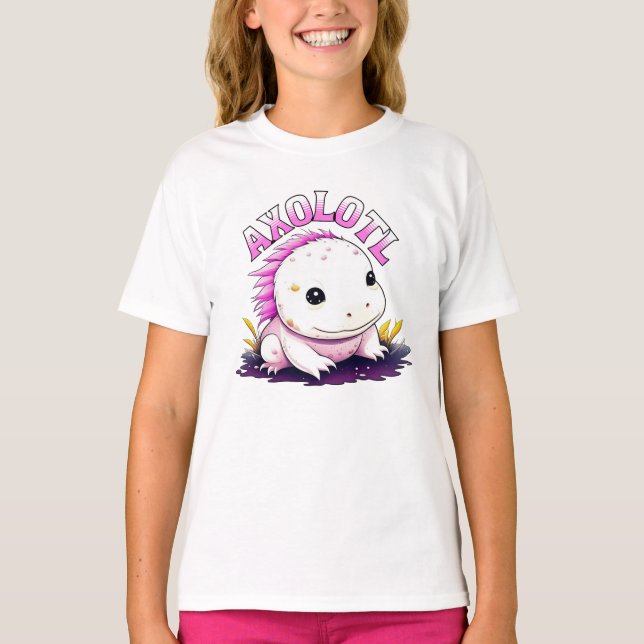 Camiseta Cute Kawaii Axolotl (Frente)