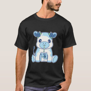 Camiseta Cute Kawaii Blueberry Cow
