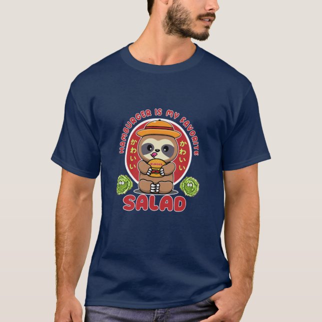 Camiseta Cute Kawaii Burger Salad (Frente)