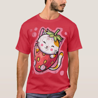 Camiseta Cute Kawaii Cat Pizza Japanese Anime Women or Girl