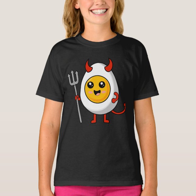Camiseta Cute Kawaii Deviled Egg (Frente)