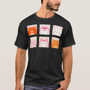 Camiseta Cute Kawaii Esquis de Vestuário Humor Harajuku Aes