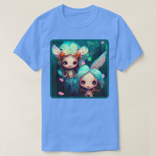 Camiseta Cute Kawaii Faye Chibis Faeries Kawaii Fairy Fae J (Frente do Design)