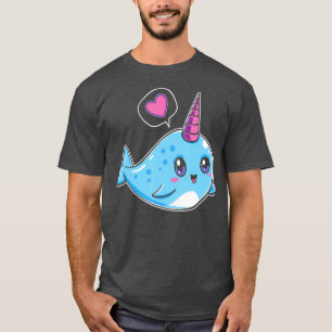 Camiseta Cute Kawaii I Love Narwhals Kawaii Whale Gift