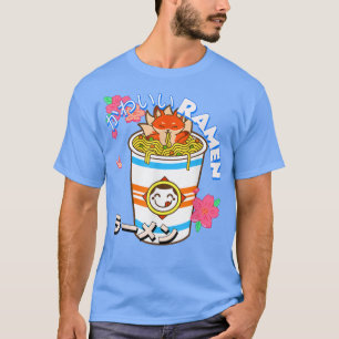 Camiseta Cute Kawaii Japonês Fox Ramen Bowl Kitsunle Noodle