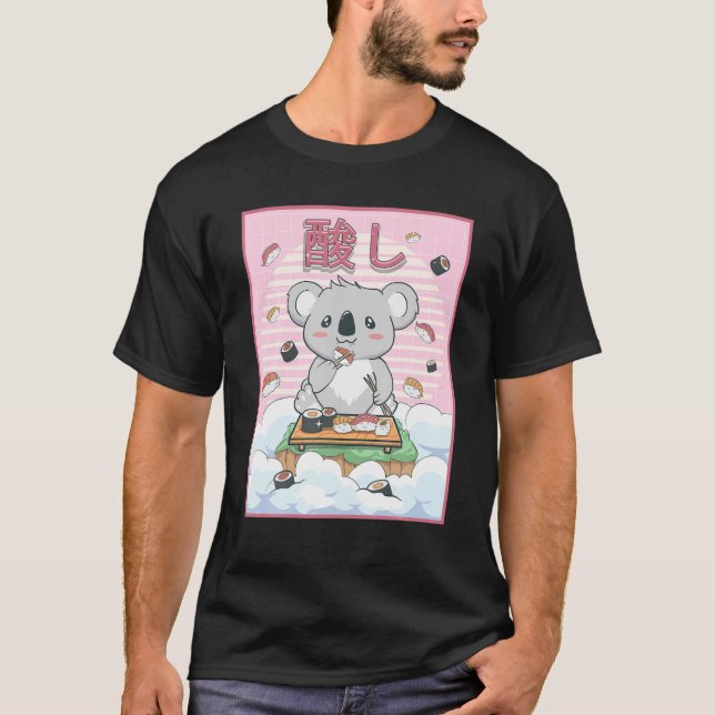 Camiseta Cute Kawaii Koala Bear Sushi (Frente)
