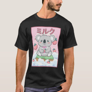 Camiseta Cute Kawaii Koala Urso Leite De Morango