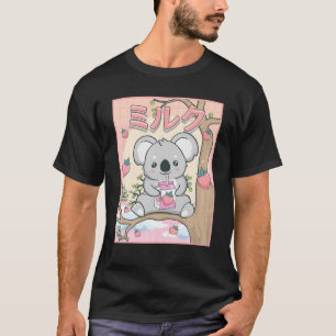 Camiseta Cute Kawaii Koala Urso Leite De Morango