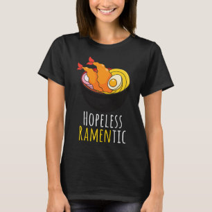 Camiseta Cute Kawaii Ramen Noodles Ramentic sem esperança