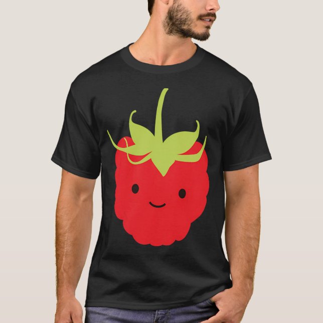 Camiseta Cute Kawaii Red Raspberry (Frente)