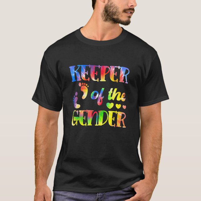 Camiseta Cute Keeper Do Gênero Bebê Revela Rosa (Frente)