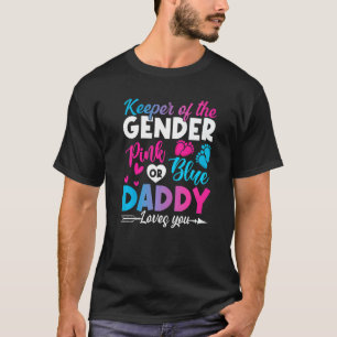 Camiseta Cute Keeper Do Gênero Rosa Ou Pai Azul Adora
