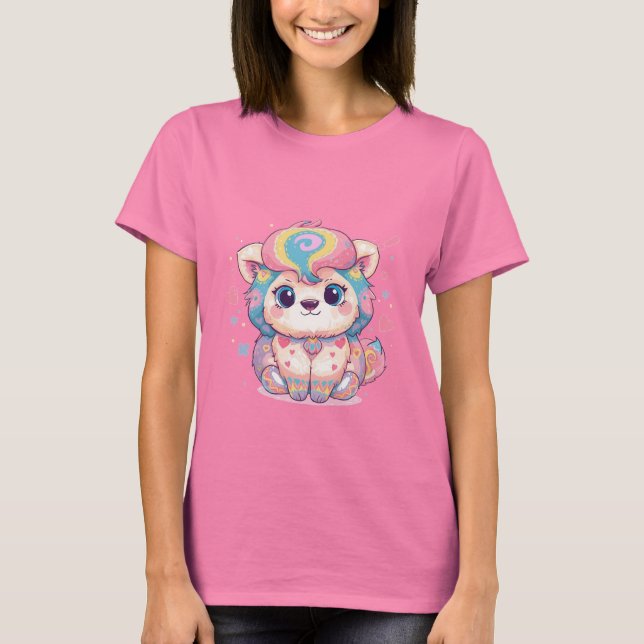 Camiseta Cute Kitty Cat Illustration -Minimalistic (Frente)
