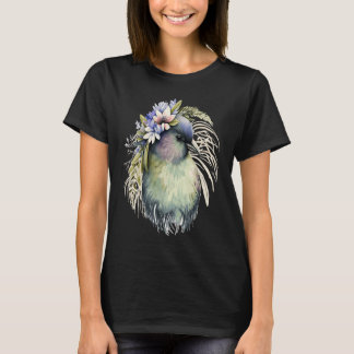 Camiseta Cute Kiwi Bird Flower Crown Floral Exotic Birds