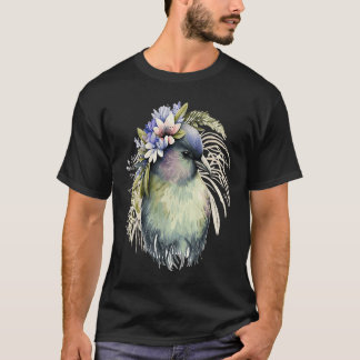 Camiseta Cute Kiwi Bird Flower Crown Floral Exotic Birds