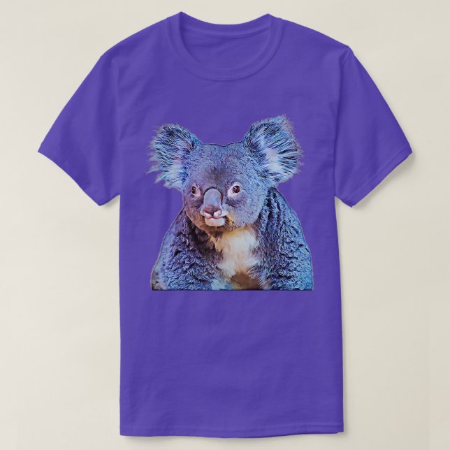 Camiseta Cute Koala, Australiana, Paint Koala, Óleo Marsupi (Frente do Design)