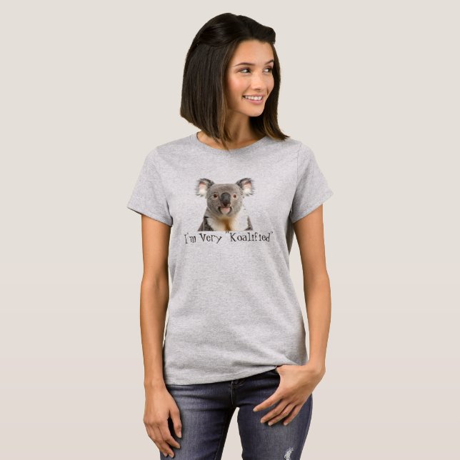 Camiseta Cute Koala Bear Animal Muito Koaliado Citação Dive (Frente Completa)