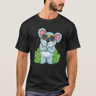 Camiseta Cute Koala Com Óculos De Sol Adorando Koalas